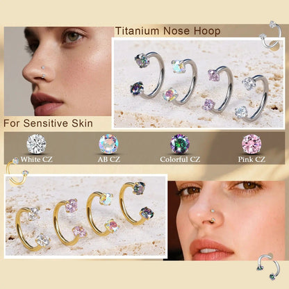 vevolora nose ring gem and finish options