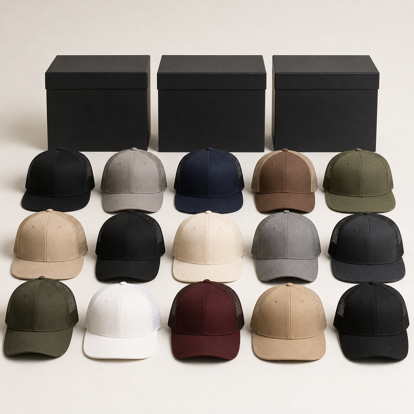 vevolora three mystery boxes with fifteen total hats