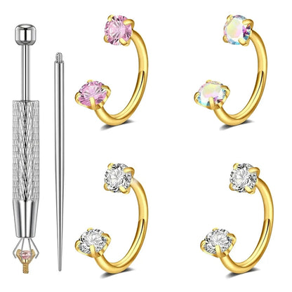 vevolora Style 1 nose rings set