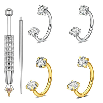 vevolora Style 2 nose rings set