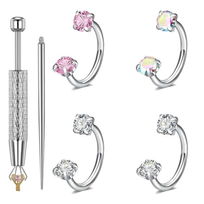 vevolora Style 3 nose rings set