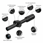 1-8X24SFIR SFP-MOA 30mm Tube Optics Rifle Scope