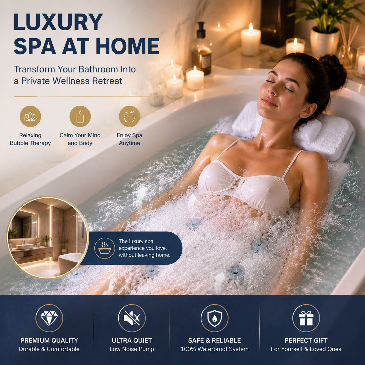 Portable Spa Bubble Bath Massager