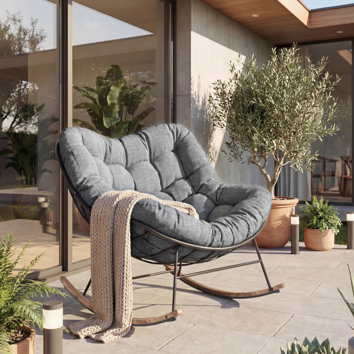 Powder Coated Steel Outdoor Chair