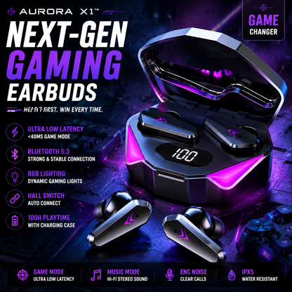 AURORA X1™ Gaming True Wireless Earbuds