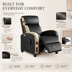 ZEZNTRO CALMREST Massage Recliner Chair - Back View