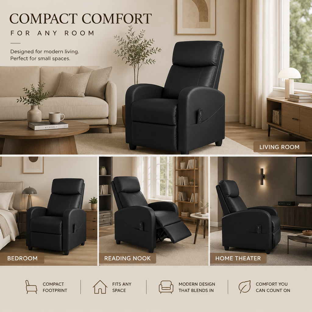 ZEZNTRO CALMREST Massage Recliner Chair - Headrest Detail