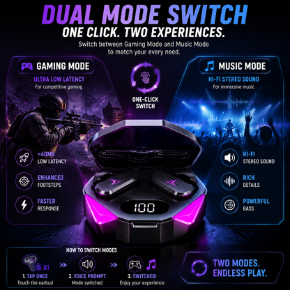 AURORA X1™ Gaming True Wireless Earbuds