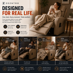 ZEZNTRO CALMREST PRO Heated Massage Recliner - Footrest