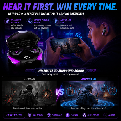 AURORA X1™ Gaming True Wireless Earbuds