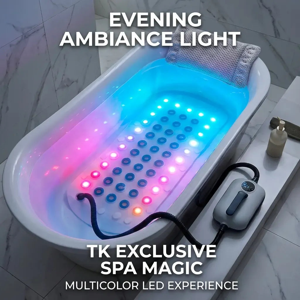 Exclusive portable full-body waterproof spa bubble bath mat