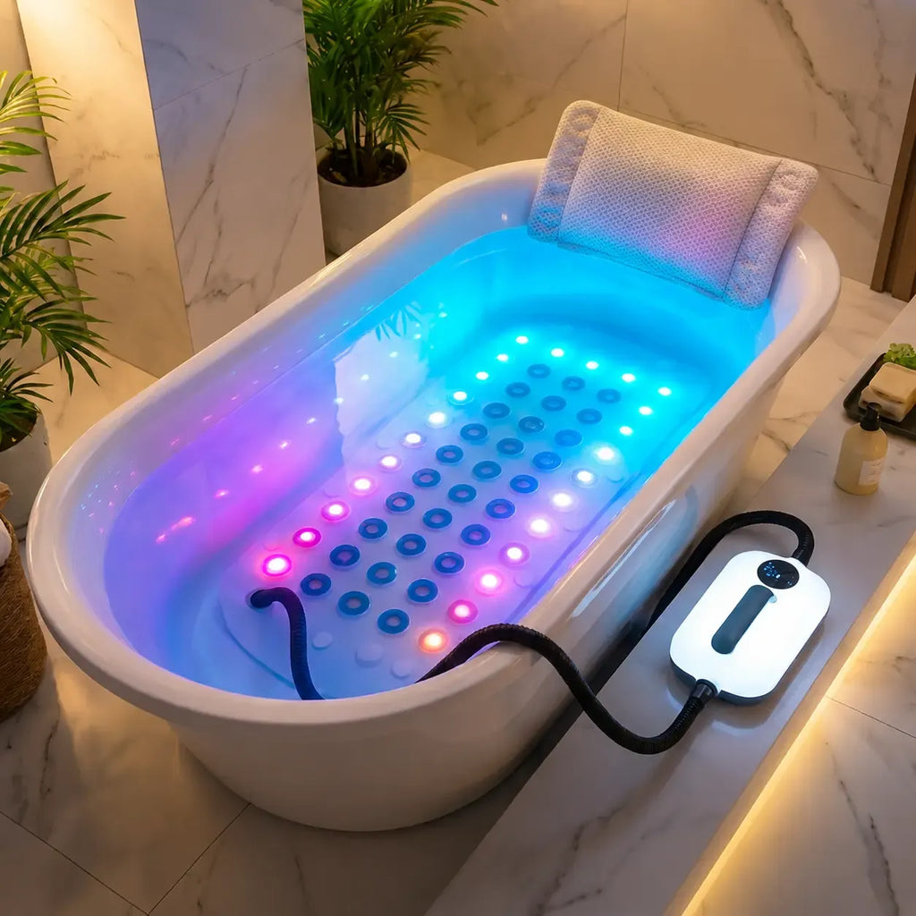 Exclusive portable full-body waterproof spa bubble bath mat