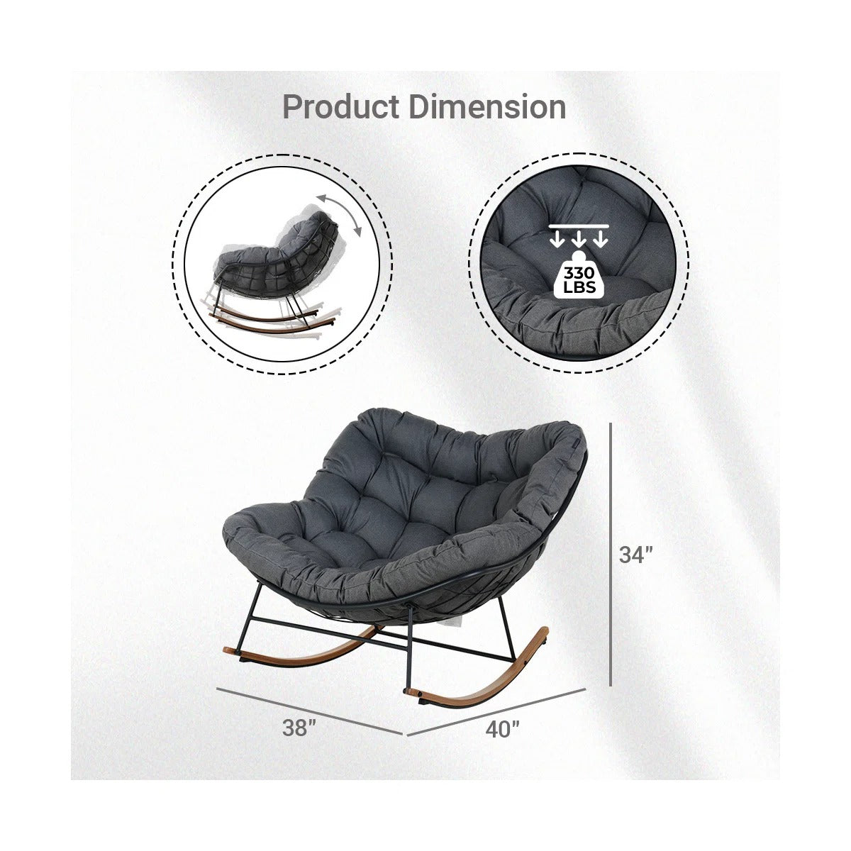 Powder Coated Steel Outdoor Chair