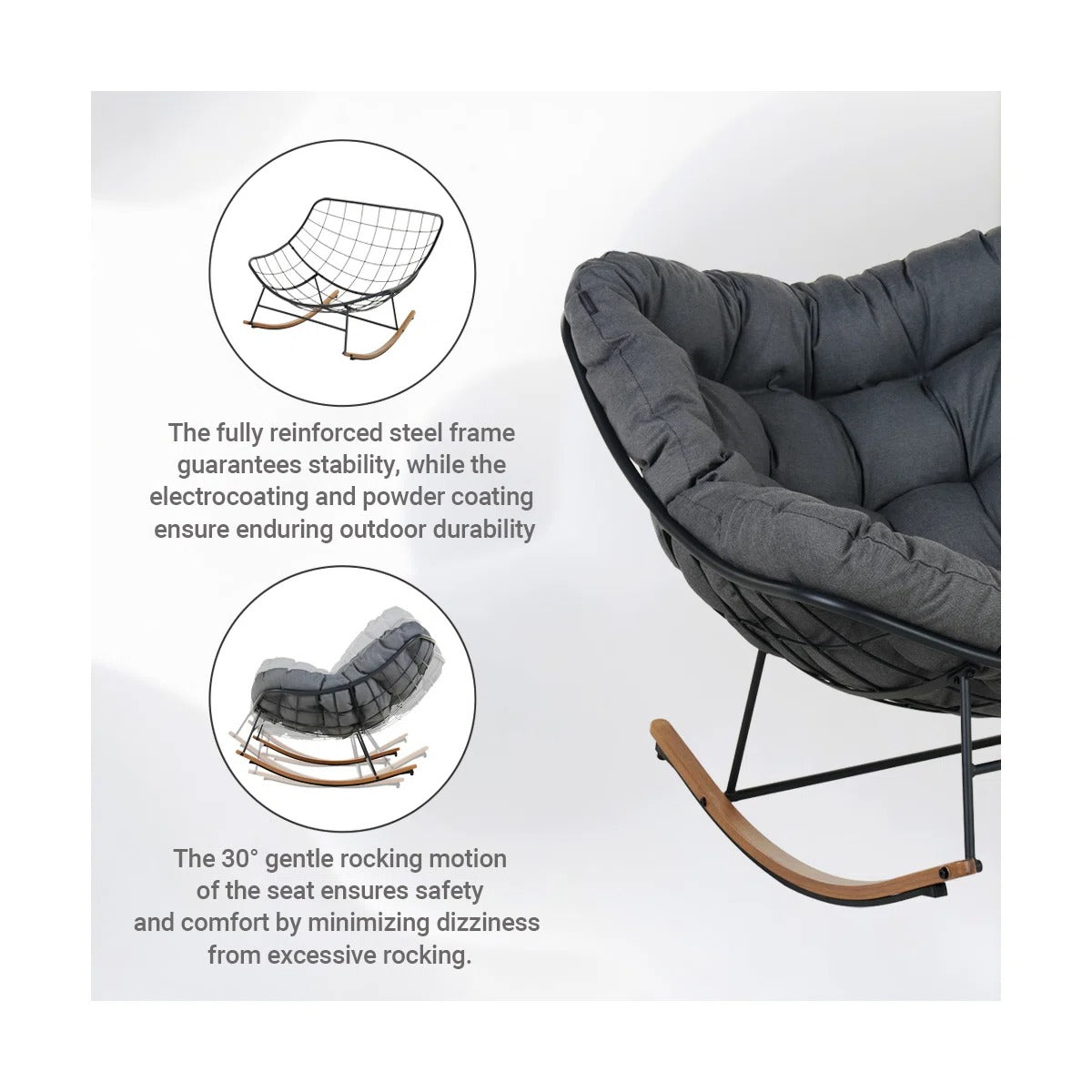 Powder Coated Steel Outdoor Chair