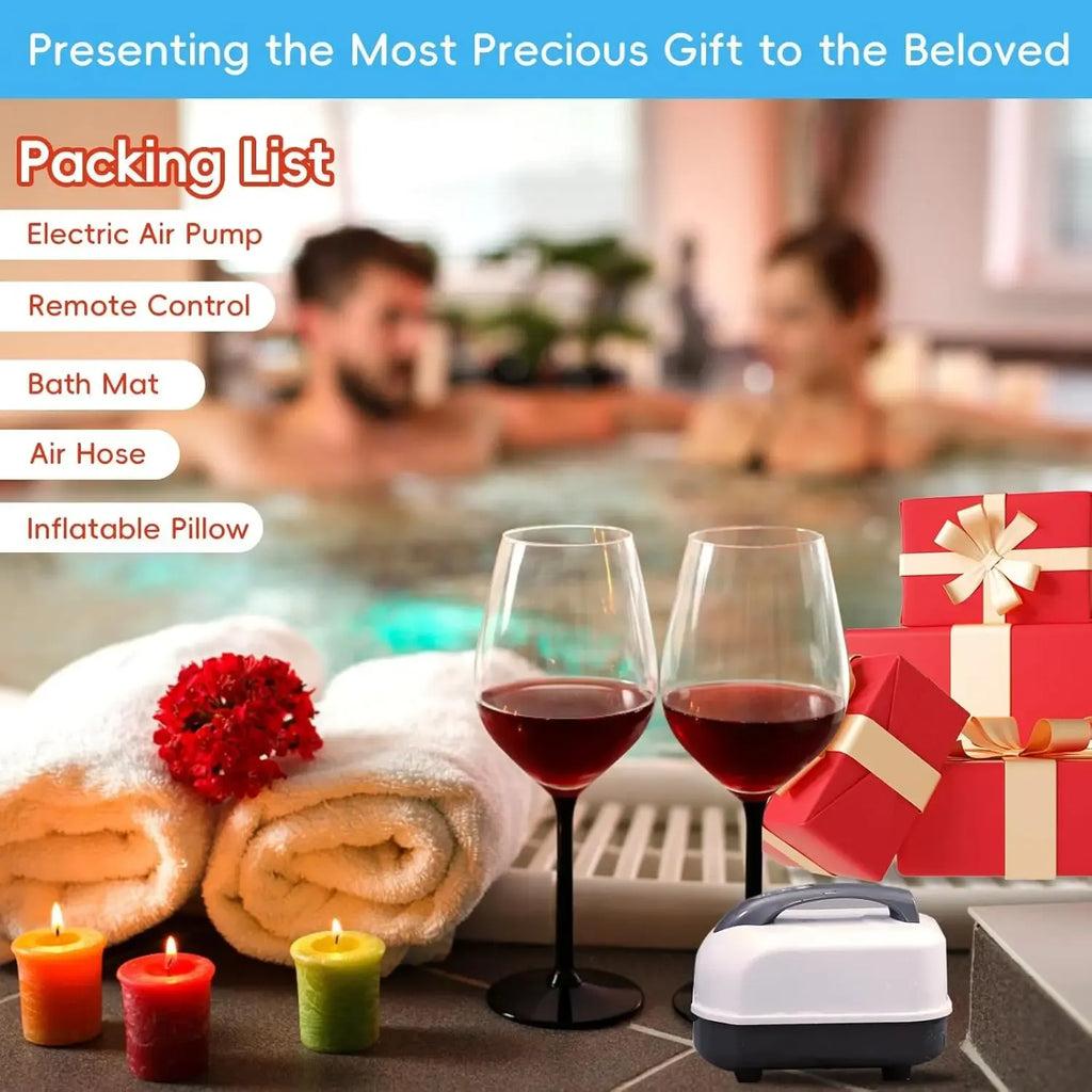 Exclusive portable full-body waterproof spa bubble bath mat